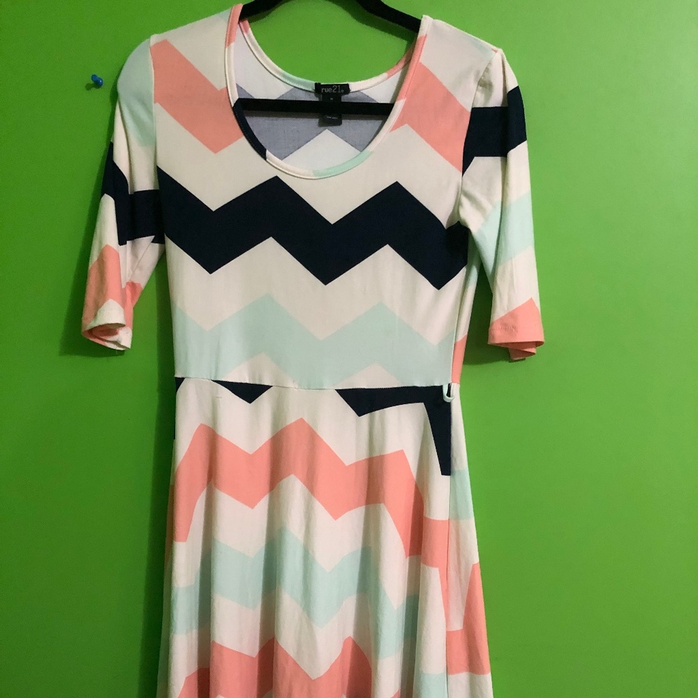 Chevron Patterned Dress